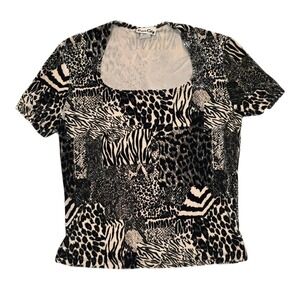 Rave City y2k animal print blouse vintage